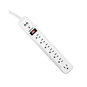 Surge Protector, 7 Outlets, 4' Cord, 1080 Joules, White