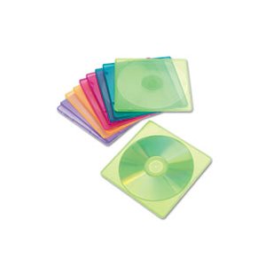 CD CASE, Slim, Assorted Colors, 10 / Pack