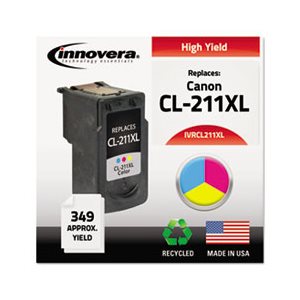 CARTRIDGE, Remanufactured 2975B001 (CL-211XL) High-Yield Ink, Tri-Color