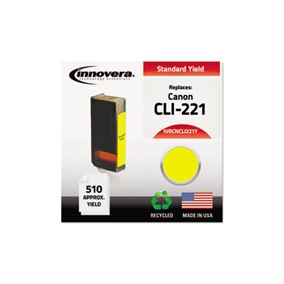 CARTRIDGE, Remanufactured 2949B001 (CLI-221) Ink, Yellow