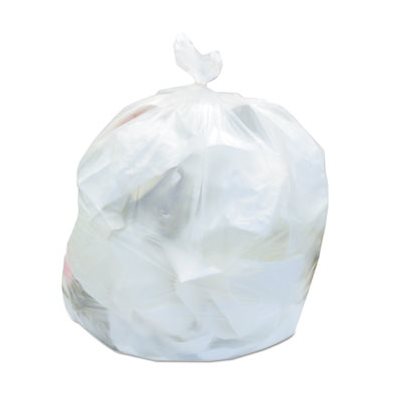 CAN LINERS, Medium, 33gal, 12mic, 33" x 40", Natural, 25 Bags / Roll, 20 Rolls / Carton