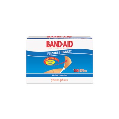 BANDAGES, BAND-AID, Flexible Fabric, Premium, Adhesive, .75" x 3", 100 / Box