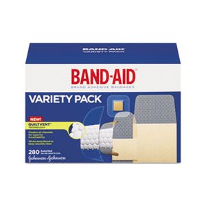 BANDAGES, BAND-AID, Sheer / Wet, Adhesive, Assorted Sizes, 280 / Box