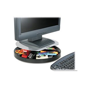 MONITOR STAND, Spin2, FOR FLAT PANEL SCREENS, 14" x 14" x 3.25", Black