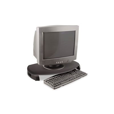 MONITOR STAND, CRT / LCD, w /  Keyboard Storage, 23" x 13.25" x 3", Black