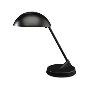 LAMP, DESK, Incandescent, w /  Vented Dome Shade, 18" Reach, Matte Black