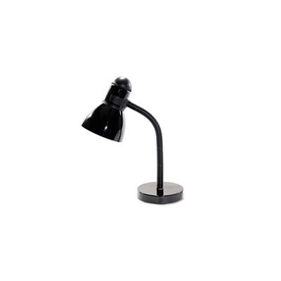 LAMP, DESK, Advanced Style, Incandescent, Gooseneck, 16" High, Black