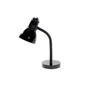 LAMP, DESK, Advanced Style, Incandescent, Gooseneck, 16" High, Black