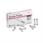 SCREW POSTS, ALUMINUM, FOR BINDERS,  .1875" Diameter, 1" Long, 100 / Box