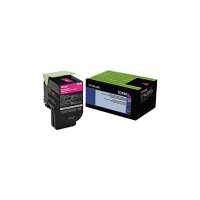 CARTRIDGE, TONER, LEXMARK, 70C10M0 (LEX-701M), 1000 Page-Yield, Magenta