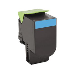 CARTRIDGE, TONER, LEXMARK, 80C10C0, 1000 Page-Yield, Cyan