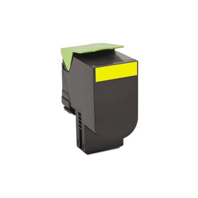 CARTRIDGE, TONER, LEXMARK, 80C10Y0, 1000 Page-Yield, Yellow