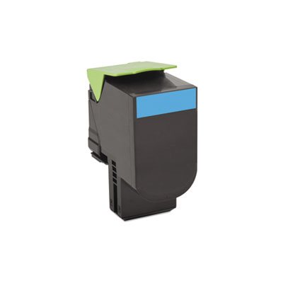 CARTRIDGE, TONER, LEXMARK, 80C1XC0, 4000 Page-Yield, Cyan