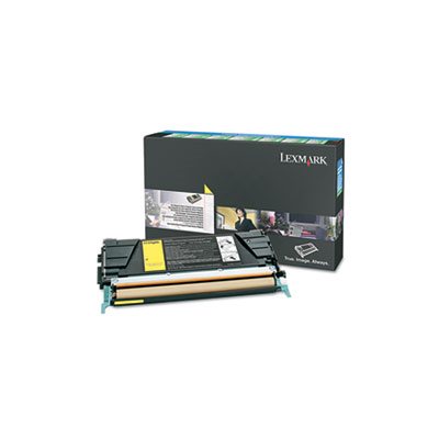 CARTRIDGE, TONER, LEXMARK, C5246YH, High-Yield Toner, 5000 Page-Yield, Yellow