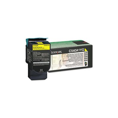 CARTRIDGE, TONER, LEXMARK, C540A1YG, 1000 Page-Yield, Yellow