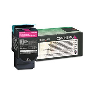 CARTRIDGE, TONER, LEXMARK, C540H1MG, High-Yield, 2000 Page-Yield, Magenta