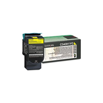 CARTRIDGE, TONER, LEXMARK, C540H1YG, High-Yield, 2000 Page-Yield, Yellow