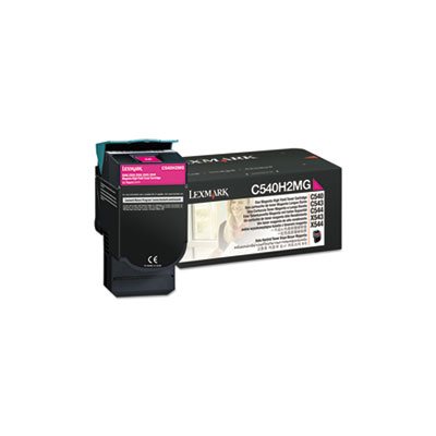 CARTRIDGE, TONER, LEXMARK, C540H2MG, High-Yield, 2000 Page-Yield, Magenta