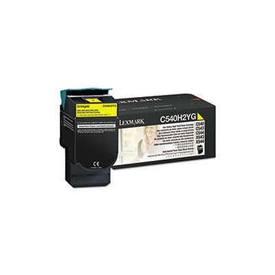 CARTRIDGE, TONER, LEXMARK, C540H2YG, High-Yield, 2000 Page-Yield, Yellow