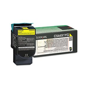 CARTRIDGE, TONER, LEXMARK, C544X1YG, Extra High-Yield, 4000 Page-Yield, Yellow