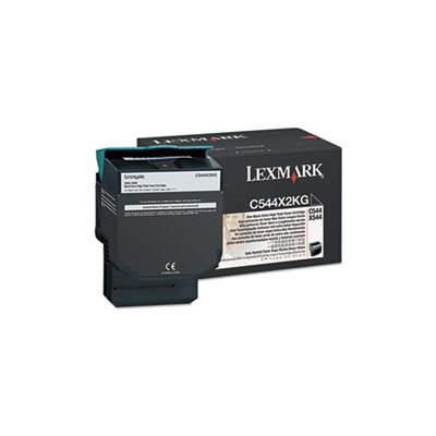 CARTRIDGE, TONER, LEXMARK, C544X2KG, Extra High-Yield, 6000 Page-Yield, Black