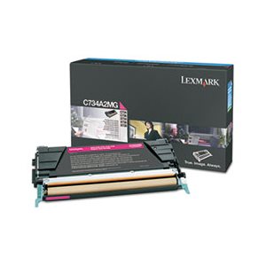 CARTRIDGE, TONER, LEXMARK, C734A2MG, 6000 Page-Yield, Magenta