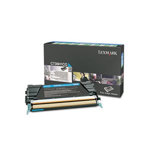 CARTRIDGE, TONER, LEXMARK, C736H1CG, High-Yield, 10000 Page-Yield, Cyan