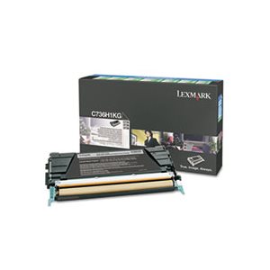 CARTRIDGE, TONER, LEXMARK, C736H1KG, High-Yield, 12000 Page-Yield, Black