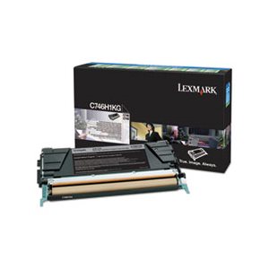 CARTRIDGE, TONER, LEXMARK, C746H1KG, High-Yield, 12000 Page-Yield, Black