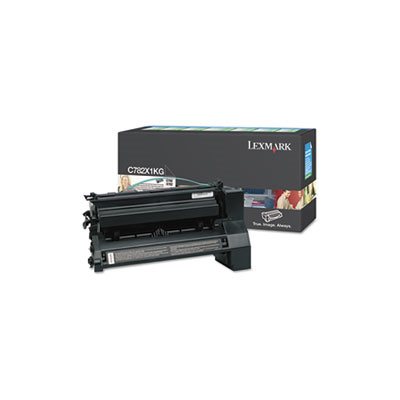 CARTRIDGE, TONER, LEXMARK, C782X1KG, Extra High-Yield, 15000 Page-Yield, Black