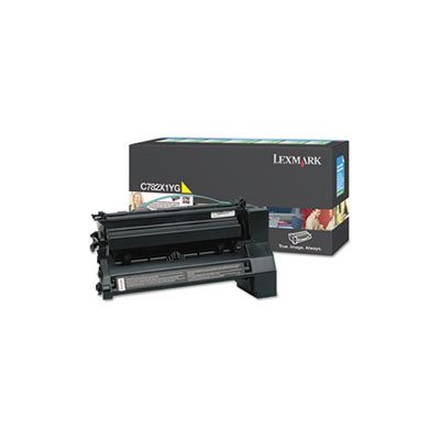 CARTRIDGE, TONER, LEXMARK, C782X1YG, Extra High-Yield, 15000 Page-Yield, Yellow