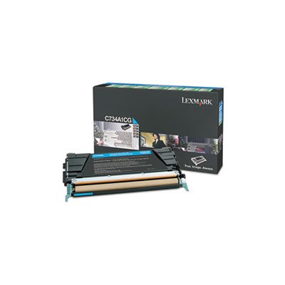 CARTRIDGE, TONER, LEXMARK, X748H1CG, High-Yield, 10000 Page-Yield, Cyan