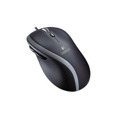 MOUSE, CORDED, LOGITECH M500, Three-Button / Scroll, Black / Silver