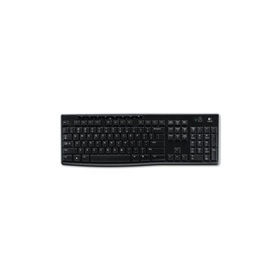 KEYBOARD, WIRELESS, LOGITECH K270, USB Unifying Receiver, Black