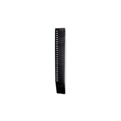 Expandable Time Card Rack, 25-Pocket, Holds 7" Cards, Plastic, Black