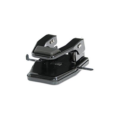 HOLE PUNCH, TWO-HOLE, 40-Sheet, Heavy-Duty, .28" Holes, Padded Handle, Black