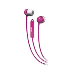 EAR BUDS, In-Ear, w /  Built-in Microphone, MAXELL, Pink