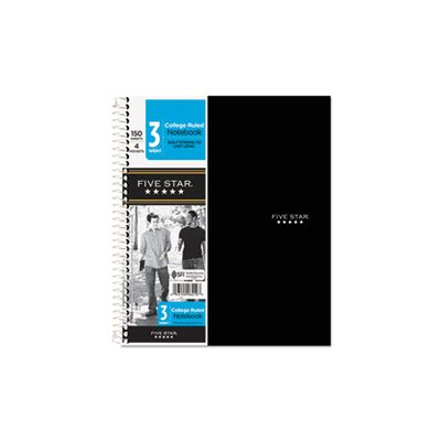 NOTEBOOK, Wirebound, 3-Subject, College Rule, 11" x 8.5", 150 Sheets, Assorted