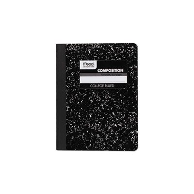 NOTEBOOK, Composition Book, College Rule, 9.75" x 7.5", White, 100 Sheets