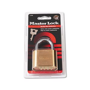 PADLOCK, COMBINATION,  Resettable, 2" Wide, Brass