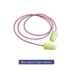 EARPLUG, Pura-Fit, Single-Use, Corded, 33NRR, Bright Green, 100 Pairs