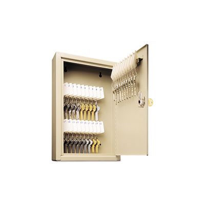 KEY CABINET, Uni-Tag, 30-Key, Steel, Sand, 8" x 2.625" x 12.125"