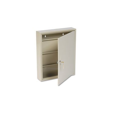 KEY CABINET, Uni-Tag, 80-Key, Steel, Sand, 14" x 3.125" x 17.125"