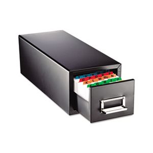 INDEX CARD DRAWER, 1,500 CAPACITY, 3" x 5" cards, 7.75" x 18.125" x 7"