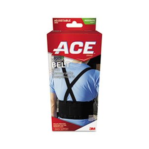 Work Belt, w /  Removable Suspenders, One Size Adjustable, Black