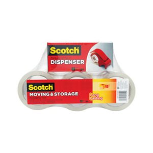 TAPE, PACKAGING, SCOTCH, Moving & Storage, 1.88" x 54.6yds, 3" Core, Clear, 6 ROLLS / Pack