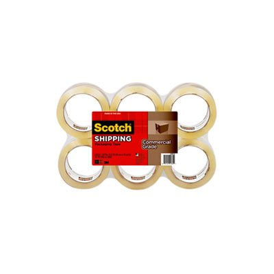 TAPE, PACKAGING, SCOTCH, 3750, Commercial Grade, 1.88" x 54.6yds, 3" Core, Clear, 6 / Pack