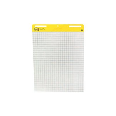 EASEL PADS, Self-Stick, Quadrille, 25" x 30", White, 2 - 30 Sheet Pads / Carton