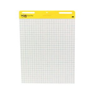 EASEL PADS, Self-Stick, Quadrille, 25" x 30", White, 2 - 30 Sheet Pads / Carton