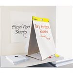 EASEL PAD, TABLETOP, Dry Erase, Unruled, 20" x 23", White, 20 Sheets